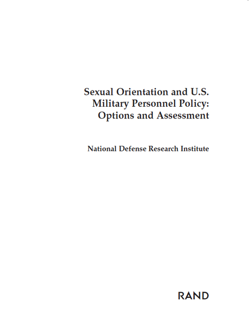 Title details for Sexual Orientation and U.S. Military Personnel Policy by RAND Corporation - Available